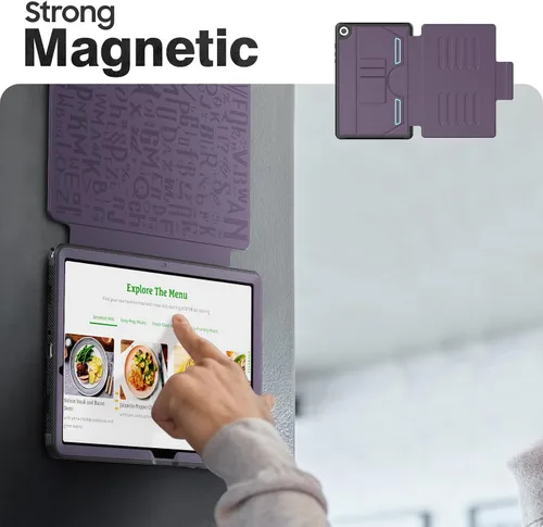 Vista 3 de HXCASEAC Funda para tablet Samsung A9 Plus con soporte magnético de 5 ángulos, apagado y encendido automático, soporte de imanes fuertes para pegar