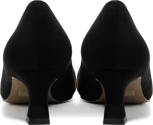 Vista 7 de ROSERWISH Zapatos de vestir de tacón bajo para mujer, cómodos, para fiestas, oficina, gatitos, zapatos de vestir de 2 pulgadas