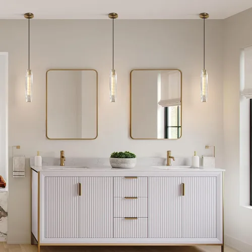 Vista 4 de KCO Iluminación moderna de cristal colgante de luces colgante de isla de cocina de oro lámpara colgante de vidrio de burbuja lámpara colgante