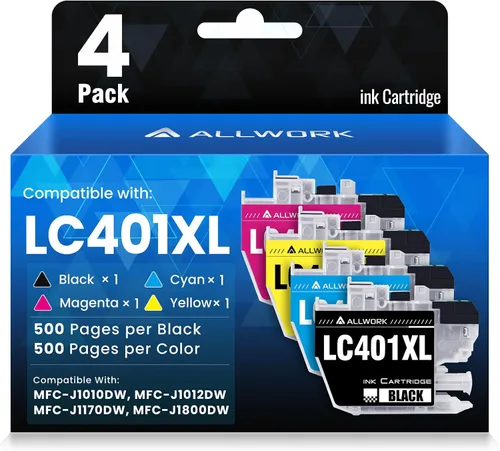 Vista 8 de LC401XL LC401 MFC-J1010DW Cartuchos de tinta de alto rendimiento para impresora Brother LC401XL Cartucho de tinta compatible con impresora Brother