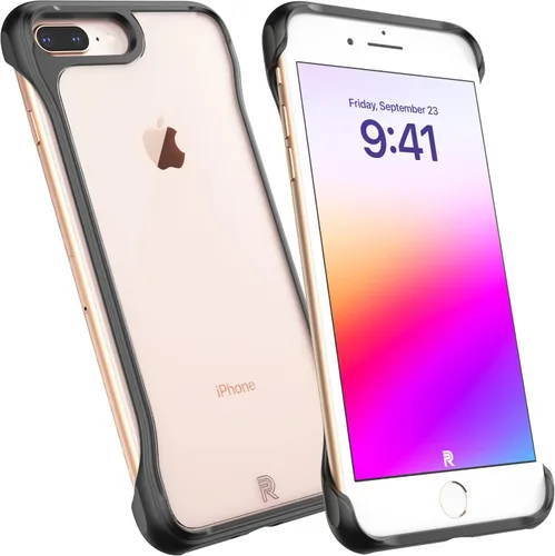 Vista 23 de REBEL Funda para iPhone 8 Plus, serie 7 Plus, lados expuestos Gen-1 para mayor comodidad, protección y a prueba de golpes, ajuste delgado, sin