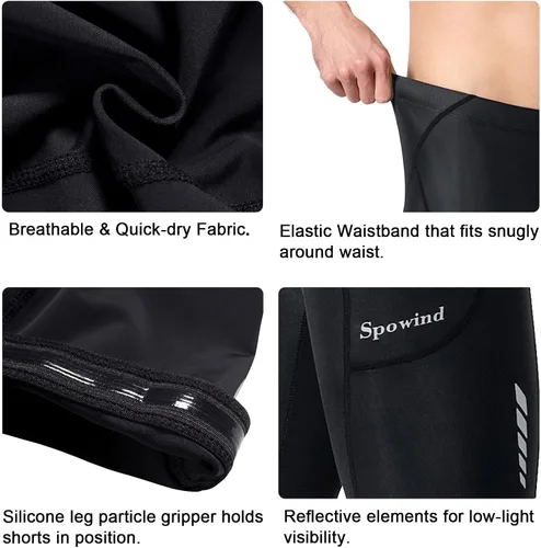 Vista 4 de Men's Cycling Shorts Padded Biking Cycle Clothes Bike Riding Pants Bicycle Mountain Bike Wear UPF 50+