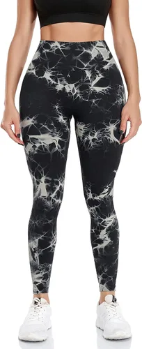 Vista 3 de SEASUM, Leggings de cintura alta con contorno de sonrisa, sin costuras, para entrenamiento, gimnasio, Yoga. Pantalones deportivos