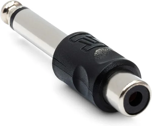 Vista 2 de Adaptador TS de 0.25 pulgadas para cable RCA GPR101 (2 unidades), de Hosa , Negro