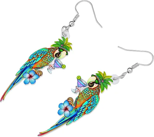 Vista 4 de Bonsny Pendientes colgantes de acrílico para mujer, diseño original
