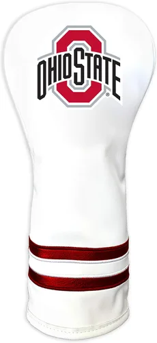 Vista 46 de Team Golf NCAA Funda para Cabeza de Palo de Golf Fairway Vintage Blanca, Diseño que se Ajusta a la Forma, Diseño Retro