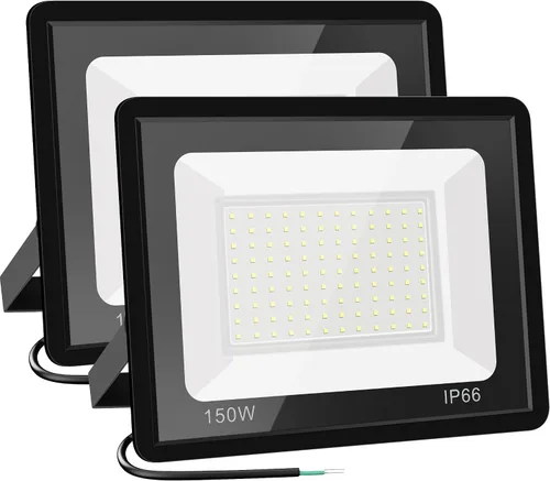 Vista 13 de Paquete de 2 luces de inundación LED de 80 W, IP66 impermeables para exteriores, luz blanca de 6000 K, focos de seguridad para patio, jardín, patio