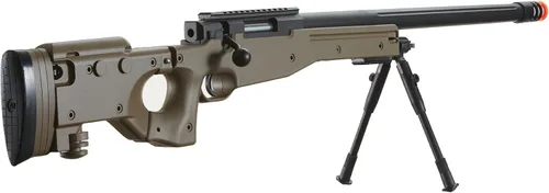 Vista 4 de M1196 360 FPS Bolt Spring Airsoft Francotirador Airsoft Rifle w/Plegable Stock
