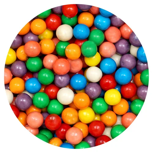 Vista 3 de Bolas de chicle para máquina de chicle, mini bolas de goma de mascar de 0.5 pulgadas, aprox. 560 piezas, bolsa a granel de 2 libras, bolas de goma