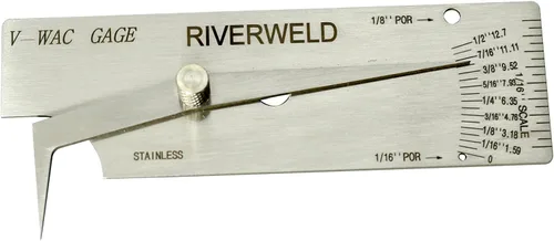 Vista 6 de RIVERWELD V-WAC Calibre de soldadura única Medidor de profundidad de hoyo Calibre de soldadura de inspección Calibradores de rosca Medidores
