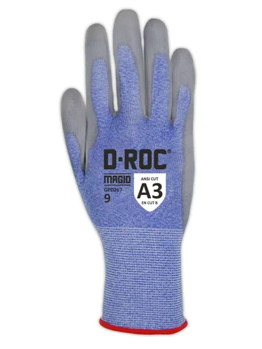 Vista 3 de MAGID D-ROC ANSI A3 GPD267 - Guantes de trabajo con revestimiento de poliuretano compatibles con pantalla táctil, 1 par, tamaño 6/XS, GPD267