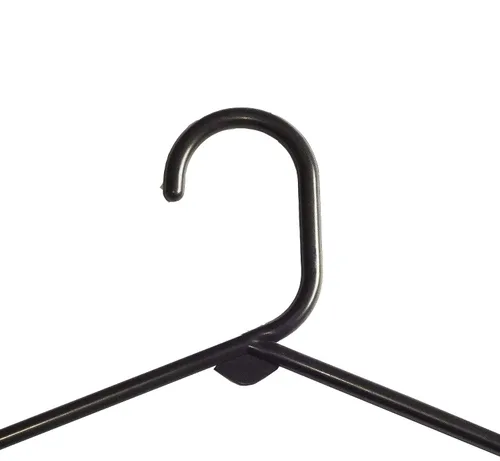 Vista 6 de Nahanco Perchas de plástico para ropa, negro, paquete de 24 (TBBHU)