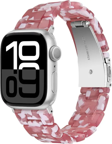 Vista 24 de Miimall Women Resin Bands for Apple Watch Series 10 9 8 7 6 5 4 3 2 1 Ultra SE Colorful Dressy Cute Classy Lightweight Comfort 38mm 40mm 41mm 42mm