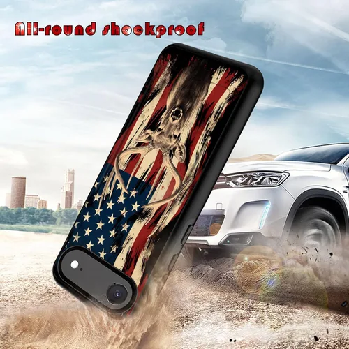Vista 3 de Funda para iPhone Air, funda tipo cartera con ranura para tarjeta oculta, a prueba de golpes, TPU y PC, funda protectora de doble capa para iPhone