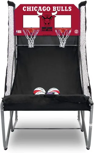 Vista 25 de Pop-A-Shot - Home Dual Shot Arcade Basketball Game with NBA Graphics l Sensor Scoring l 16 Game Modes l 7 Balls l Foldable Storage l for All NBA Fans