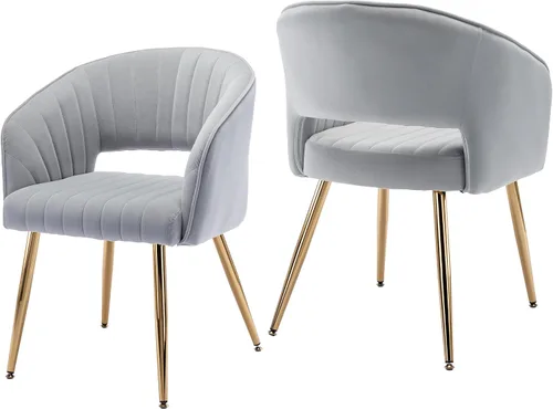 Vista 14 de KCC Silla de Escritorio Moderna de Terciopelo Sillón de Acento Tapizado Sillas Copetudas Sillas de Comedor, Sillas de Tocador Copetudas Silla