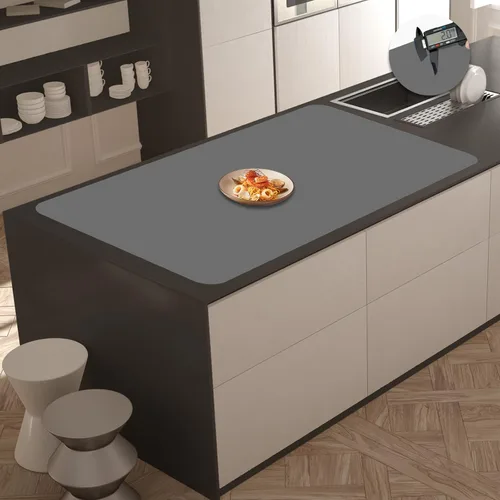 Vista 28 de Tapete de silicona súper grande, 120 x 24 pulgadas, tapete de silicona para encimera de cocina, tapete antideslizante resistente al calor, tapete