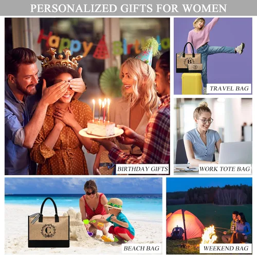Vista 46 de BeeGreen Bolsa personalizada para mujeres, mamá, profesora, amigas, hermana, bolsas de regalo con bolsa de Comestic