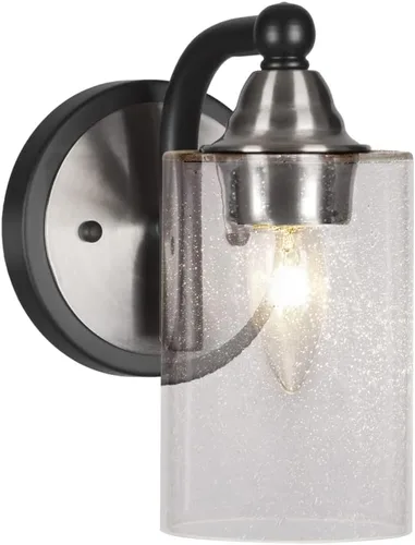 Vista 17 de Toltec Lighting Paramount - Aplique de pared de 1 luz, lámpara de pared para interiores, regulable, compatible con LED de base media, acabado