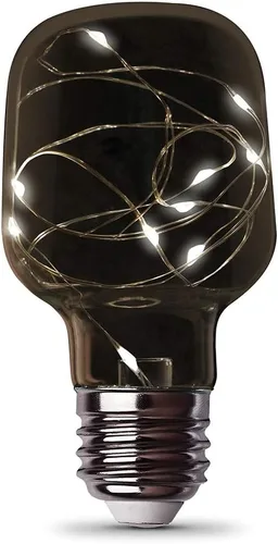 Vista 9 de Feit Electric FY/G25/SW/CR/LED 1W Bombilla LED G25 de Vidrio de Grieta de Hadas Mágica Decorativa, 12.4 cm x 7.9 cm, Luz Blanca Suave de 2700K