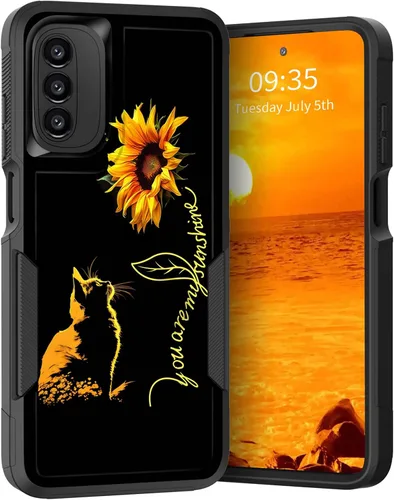 Vista 250 de para Moto G Play 4G 2024, funda de dos capas híbrida resistente y a prueba de golpes, PC duro + silicona suave protectora para Motorola Moto G Play