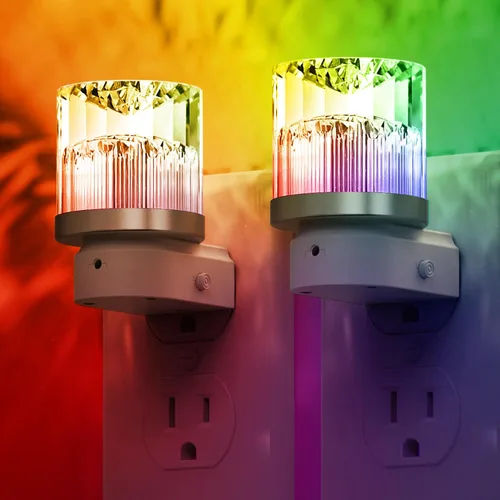 Vista 18 de L LOHAS LED - Luces nocturnas enchufables en la pared, temperatura de color ajustable 3000K/4000K/5000K, luz nocturna de burbujas con sensor