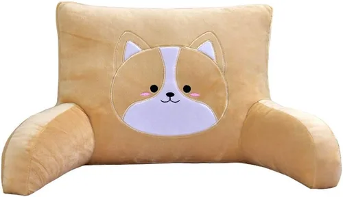 Vista 6 de Lindas almohadas para reposacabezas de perro corgi marrón, almohadas para el cuello, almohada lumbar de corgi, almohada de viaje, accesorios