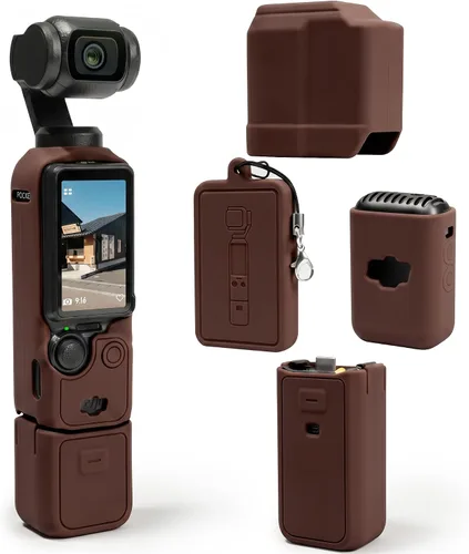 Vista 20 de Funda protectora para cámara DJI Osmo Pocket 3/Xtra Muse, funda de silicona suave con 2 protectores de pantalla y lente, accesorios de cuerpo