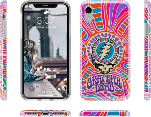 Vista 5 de Funda para iPhone XR de Casely Arte del Caos Funda con Cráneo de Grateful Dead Clásico/Funda para XR GD1E
