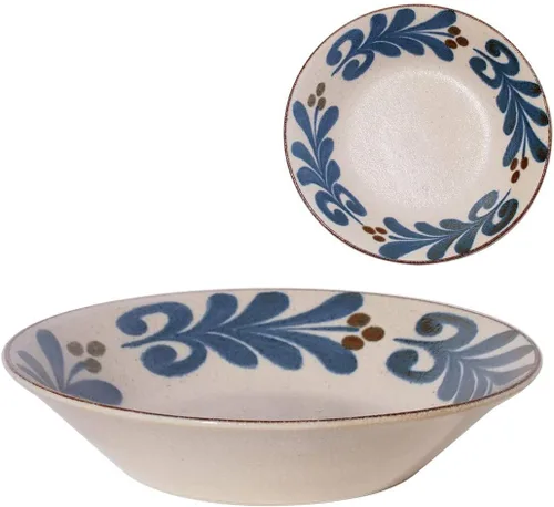 Vista 25 de Minorutouki mino ware PAIKAJI cuenco de fideos antitipo flor φ7.2×H3.6in 16.58oz
