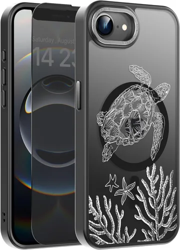 Vista 15 de Goodon para iPhone 15 Pro Max con protector de pantalla de privacidad, compatible con Magsafe, funda translúcida mate a prueba de golpes - Linda