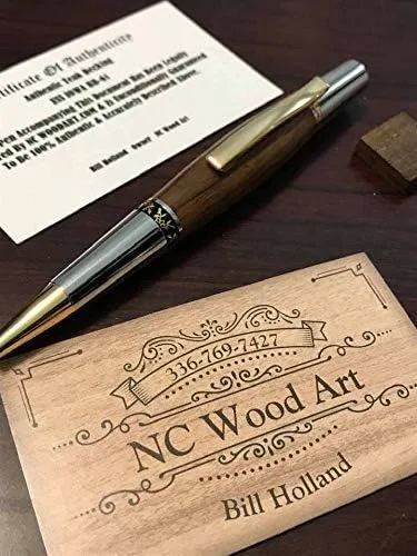 Vista 5 de USS Iowa Battleship Pen BB-61 Decking original de teca con COA The Big Stick