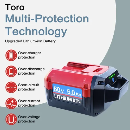 Vista 3 de DTK Reemplazo de batería para batería Toro 60V 5Ah 60V Batería
