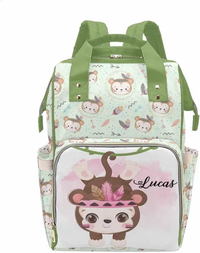 Vista 3 de M YESCUSTOM - Mochila para pañales con nombre personalizado para esposa, bolsas de pañales portátiles, regalos para el día de la madre, mochila