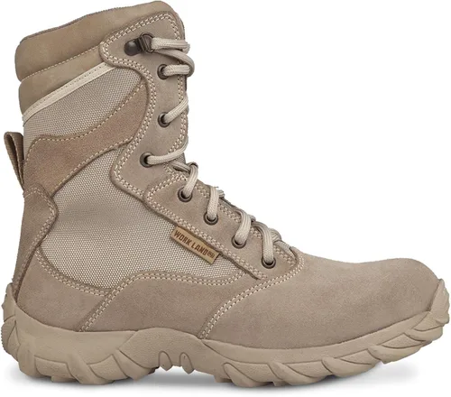 Vista 3 de WORKLAND 76201 - Botas tácticas militares para hombre botas de cuero completo del ejército botas de caza para hombre botas de trabajo de punta suave