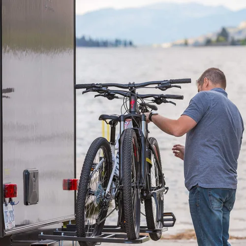 Vista 2 de Swagman soporte transportador de 2 bicicletas para defensa de caravana