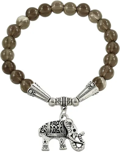 Vista 27 de Falari brazalete de piedras naturales de amuleto de elefante