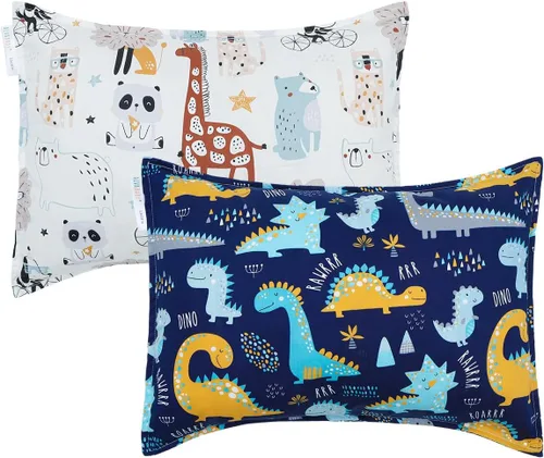 Vista 26 de ALVA BABY - Fundas de almohada de algodón para niños pequeños de 13 x 18 pulgadas o 12 x 16 pulgadas