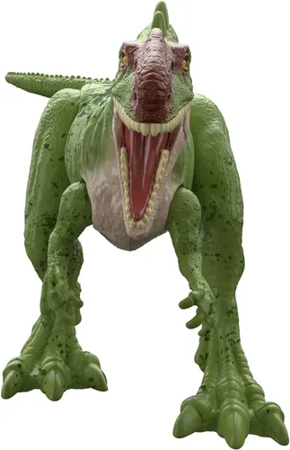 Vista 4 de Mattel Jurassic World Camp - Figura de acción de dinosaurio de fuerza feroz del Cretácico, juguete de dinosaurio monolofosaurio con articulaciones