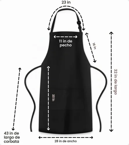 Vista 7 de Adjustable Bib Apron 100% Polyester Kitchen Aprons Waterdrop Resistant Aprons with Adjustable Strap, Pockets & Long Ties