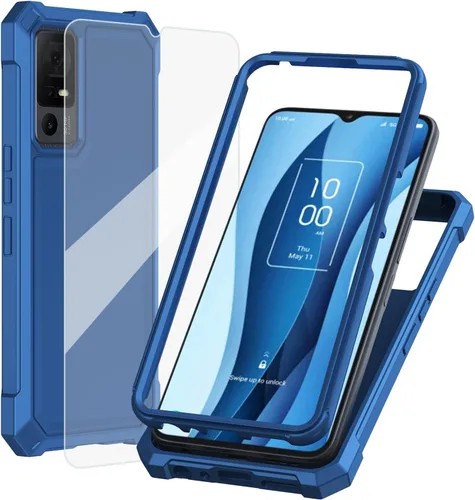 Vista 11 de Ailiber Funda para TCL 40 XE, TCL 40 X con protector de pantalla de vidrio templado, protección de estructura de doble capa, parachoques de TPU