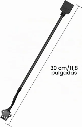 Vista 7 de GINTOOYUN Cable de extensión RGB, cable adaptador de conector ARGB hembra de 3 pines a SM 3 pines, cable de extensión RGB direccionable de 5 V y 3