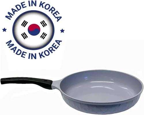 Vista 2 de HECHO EN COREA Revestimiento de cerámica interior de 12 pulgadas, sartén exterior Wok de cocina