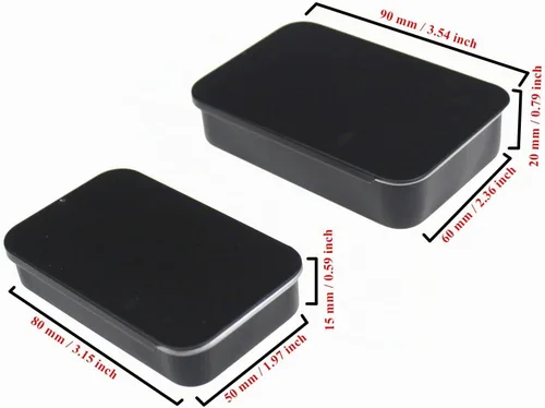 Vista 2 de Goodma 24-Pack contenedores de metal con tapa deslizante rectangular para dulces, joyas, manualidades, píldoras, bálsamo labial, kit