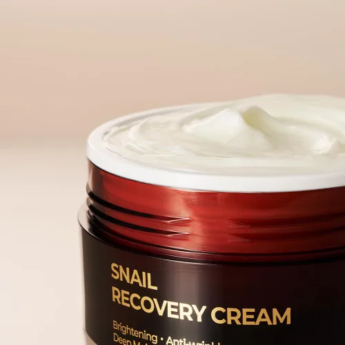 Vista 2 de Deoproce Caracol Mucin Crema facial 100g (3.5 oz) - Hidratante ligero para hidratación, textura suave y cuidado de la barrera de la piel