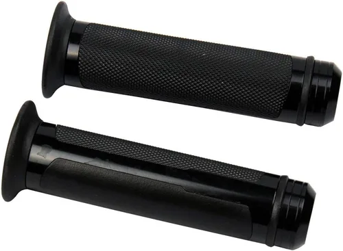 Vista 3 de Puños de gel para manillar negro con tapas de titanio compatibles con Kawasaki KLR650 1998
