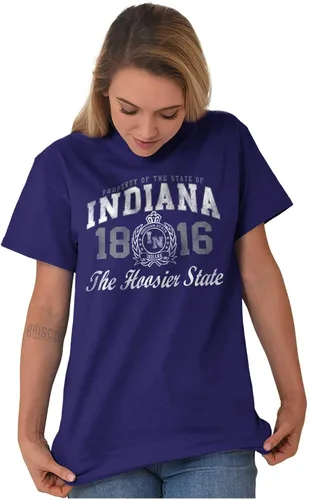 Vista 23 de Indiana Midwestern Souvenir Tourist in Crewneck Camisetas Mujer