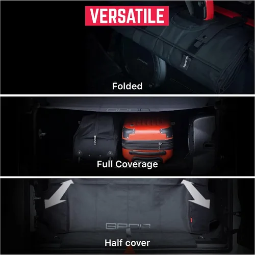 Vista 6 de GPCA cubierta para caja con correa de sujeción para el asiento y 3 configuraciones para Jeep Wrangler 2DR JK para modelos 2007- 2017 Sports/ Sahara