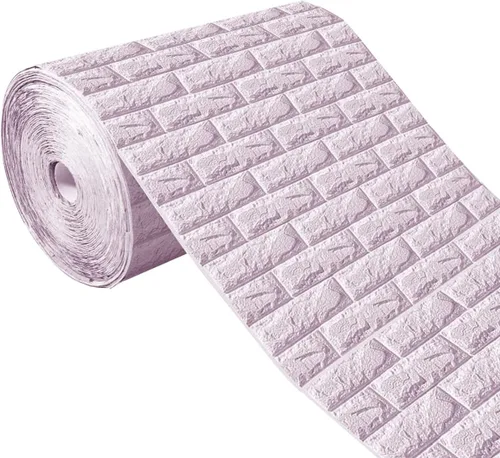 Vista 6 de Calcomanías de pared de ladrillo 3D de 47.2 x 23.6 pulgadas, paneles de espuma autoadhesivos, papel tapiz de ladrillo para sala de estar, fondo