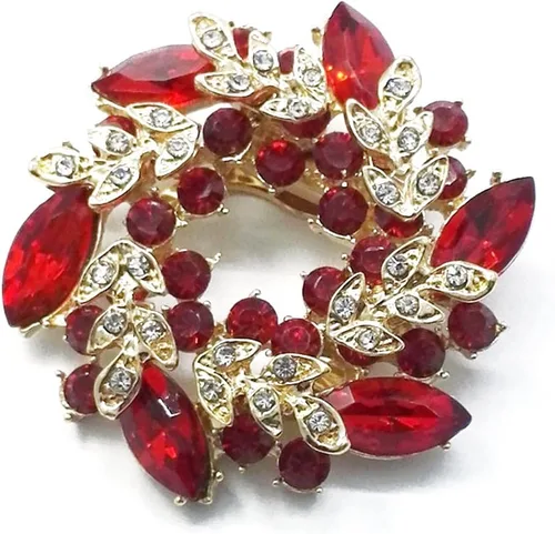 Vista 8 de Shlutesoy - Broche para mujer, diseño de ramo de flores con brillantes, color azul claro